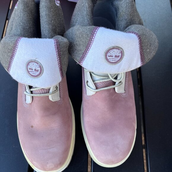 Women’s Timberland Roll-Top Boots – Mauve / Gray - Picture 6 of 9